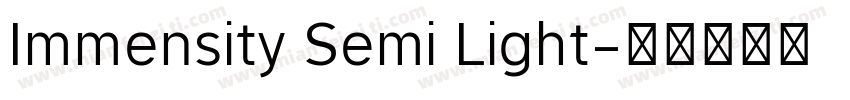 Immensity Semi Light字体转换